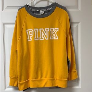 PINK Brand yellow and gray sweat shirt!
